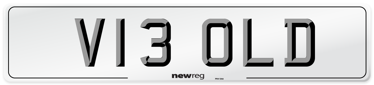 V13 OLD Number Plate from New Reg